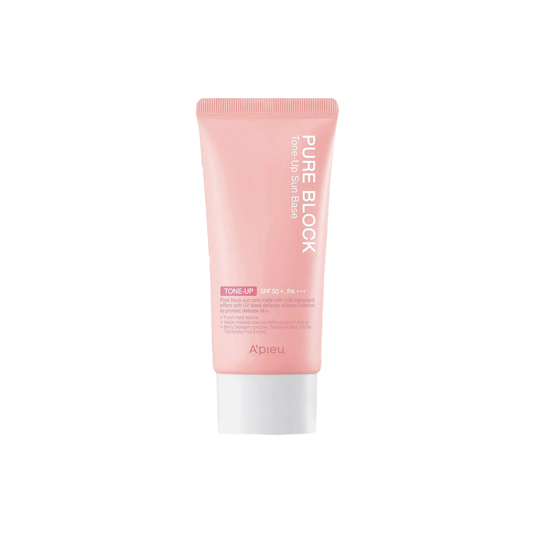 Apieu Pure Block Tone Up Sun Base protector solar coreano con efecto iluminador para piel radiante skincare coreano mexico
