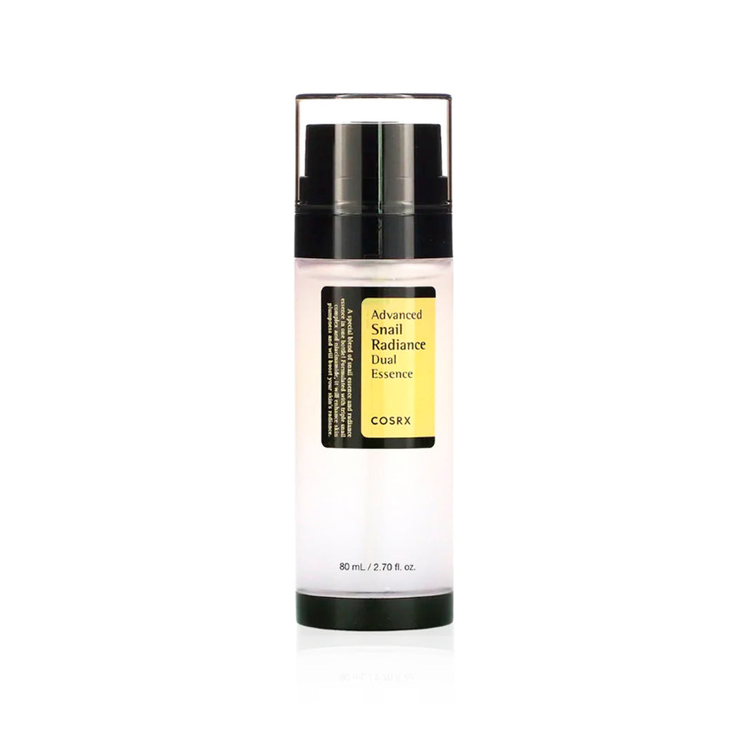 COSRX Advanced Snail Radiance Dual Essence esencia iluminadora con baba de caracol skincare coreano mexico