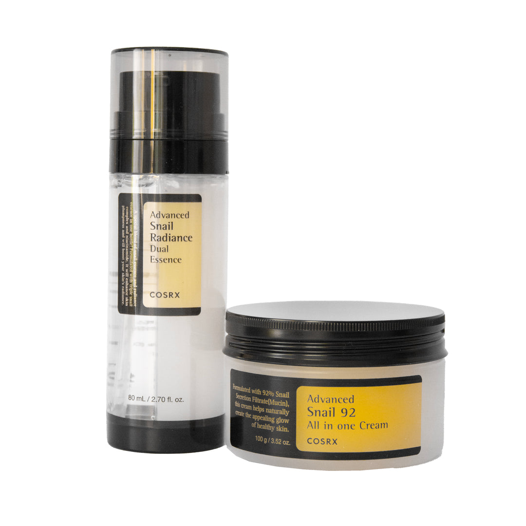 COSRX Snail Radiance Kit rutina facial coreana iluminadora con mucina de caracol skincare coreano mexico