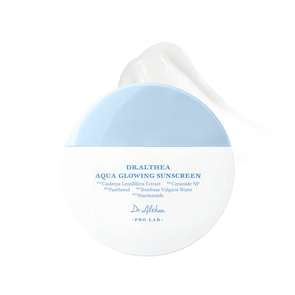 Dr. Althea Aqua Glowing Sunscreen SPF50 protector solar facial coreano hidratante y luminoso skincare coreano mexico