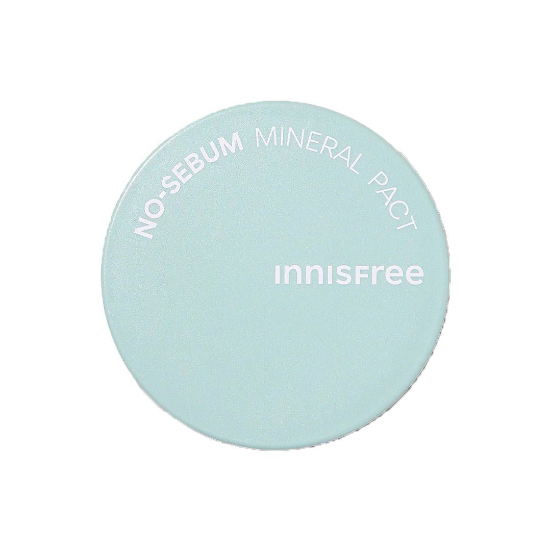 Innisfree No Sebum Mineral Pact polvo compacto coreano para controlar el sebo y matificar la piel k beauty mexico
