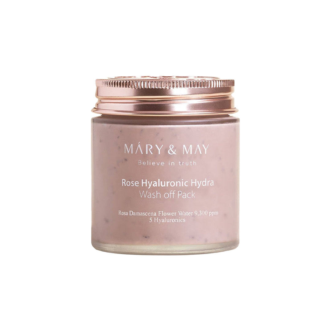 Mary May Rose Hyaluronic Hydra Wash Off Pack mascarilla facial coreana hidratante con rosa y acido hialuronico skincare coreano mexico
