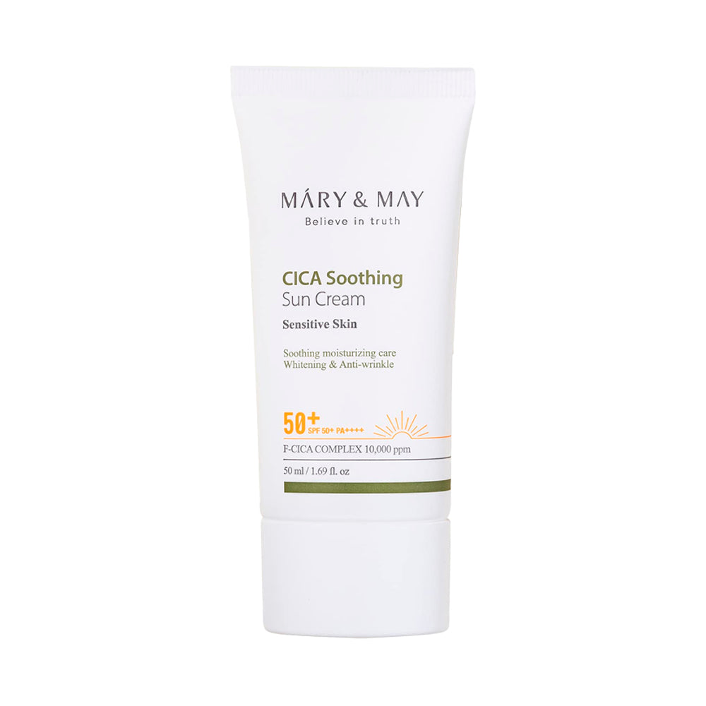 Mary&May Cica Soothing Sun Cream crema solar coreana calmante para piel sensible skincare coreano mexico