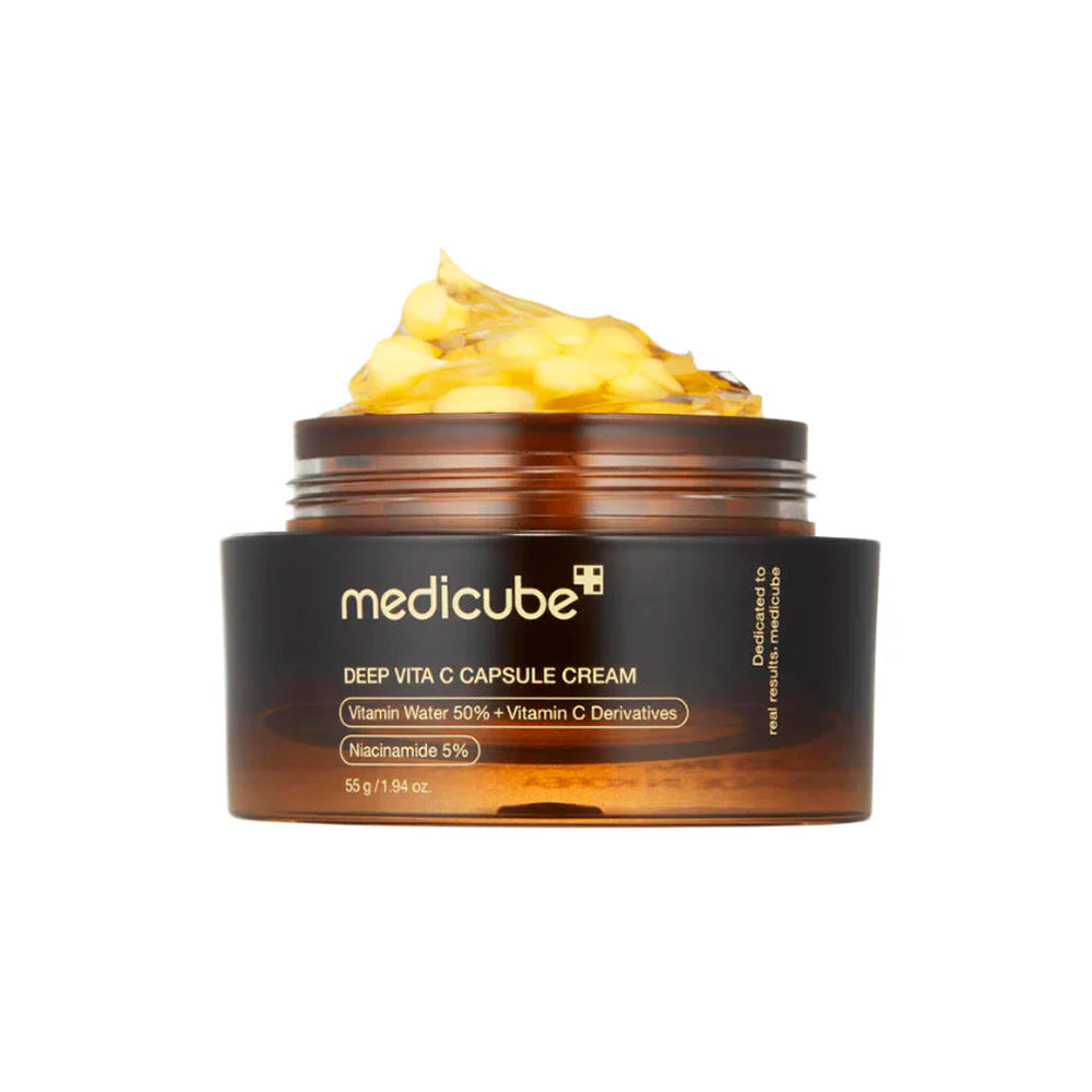 Medicube Deep Vita C Capsule Cream crema facial coreana iluminadora con vitamina C cremas coreanas mexico