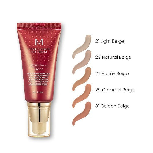 Missha Perfect Cover BB Cream textura de base coreana con protector solar acabado natural k beauty mexico