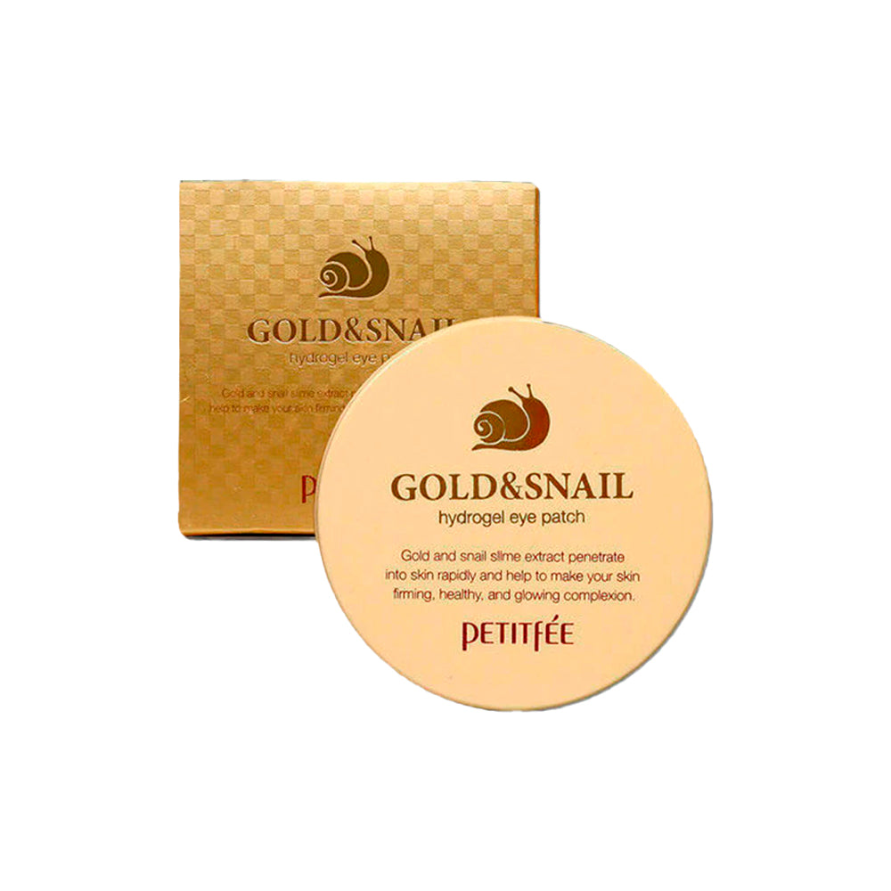 Petitfée Gold & Snail Hydrogel Eye Patch parches para ojos coreanos con oro y extracto de caracol productos coreanos para la piel