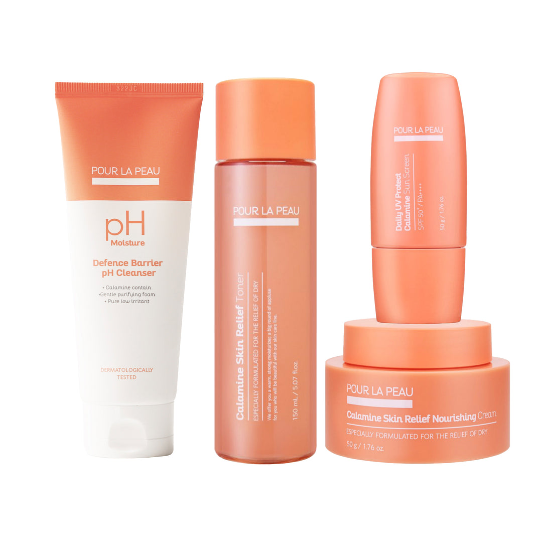Pour La Peau Kit Especial de Calamina tratamiento coreano completo para piel sensible skincare coreano mexico