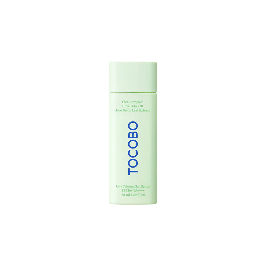 TOCOBO Cica Calming Sun Serum SPF50 protector solar coreano calmante con centella asiática skincare coreano mexico